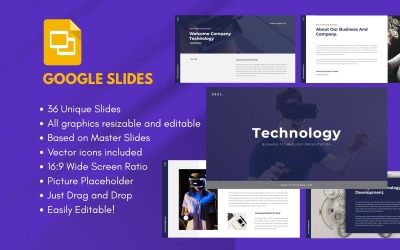 TECHNOLOGIE Zakelijke Google Slide-sjabloon