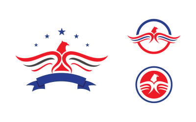 Eagle hawk wing icon Template logo design v1.27
