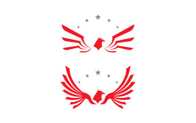 Eagle hawk wing icon Template logo design v1.28