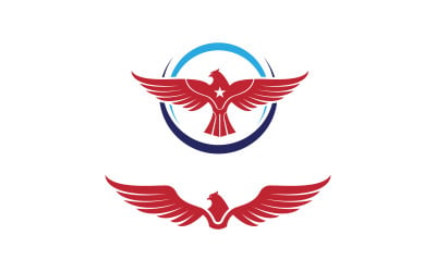 Eagle hawk wing icon Template logo design v1.29