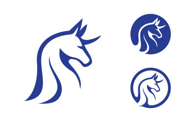 Modello di progettazione del logo dell&amp;#39;icona del logo di Pegaso v.3