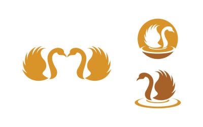 Swan Beauty Logo icon Template illustration design v.16