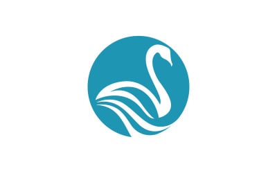 Swan Beauty Logo icon Template illustration design v.17