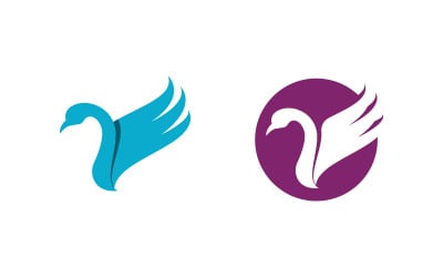 Swan Beauty Logo icon Template illustration design v.19