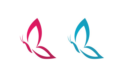 Szablon projektu ikony logo Butterfly Beauty Vector v.14