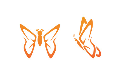 Szablon projektu ikony logo Butterfly Beauty Vector v.16
