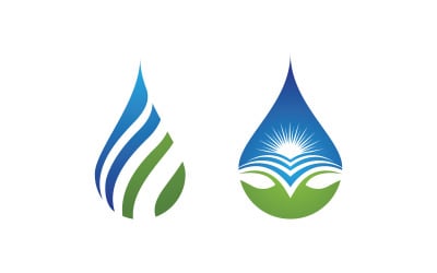 Water drop Plumbing Logo Template vector illustration v1.141
