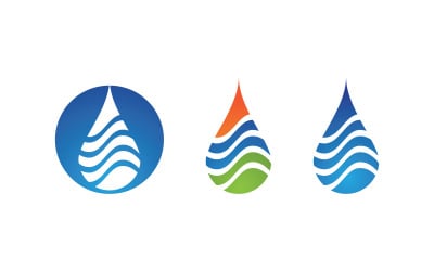 Water drop Plumbing Logo Template vector illustration v1.143