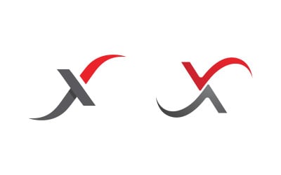 X Letter Branding design Logo Template illustration v.19