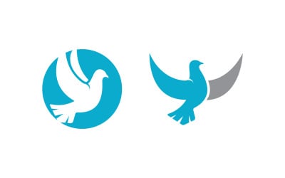 Bird wing dove icon logo design vector illustration template v1.5