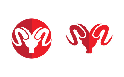 Boğa Boynuzu Logo Şablonu vektör simge illüstrasyon tasarımı v1.1