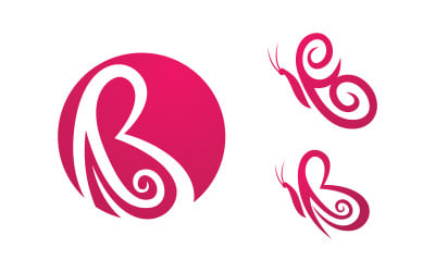 Butterfly Beauty Vector logo icon design template v.15