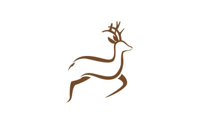 Deer head vector Logo icon illustration design template v1.1