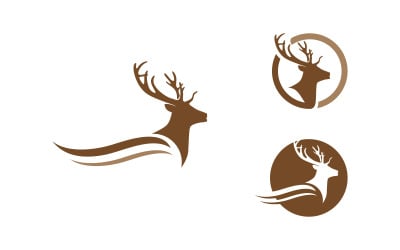 Deer head vector Logo icon illustration design template v1.2