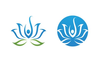 Logo Lotus flower Beauty Salon Cosmetic skincare vector icon v.11