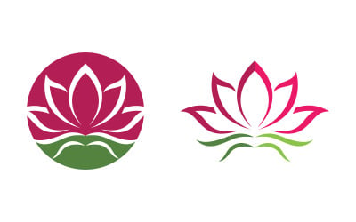 Logo Lotus flower Beauty Salon Cosmetic skincare vector icon v.4