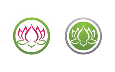Logo Lotus flower Beauty Salon Cosmetic skincare vector icon v.8