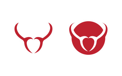 Taurus Horn Logo Vorlage Vektorsymbol Illustration Design v1.2