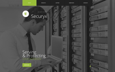 安全系统网站模板