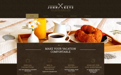 Modello di sito Web reattivo per hotel