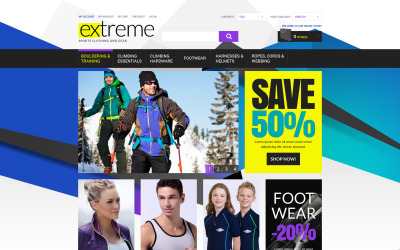 Motyw Extreme Sportswear Gear Magento