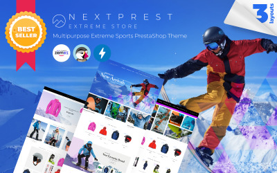 Nextprest - Тема PrestaShop для багатоцільових екстремальних видів спорту