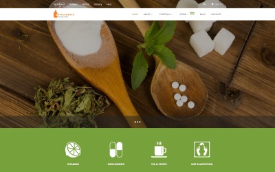 "Nutrition Supplements" - адаптивний WooCommerce шаблон №53021