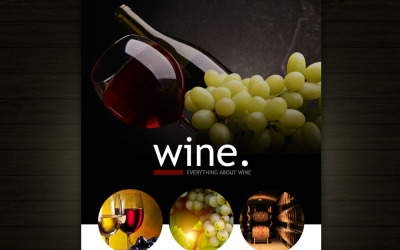 Plantilla De Boletín De Noticias Responsive para Sitio de Vino #53029