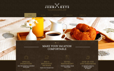 Plantilla de sitio web adaptable de hoteles