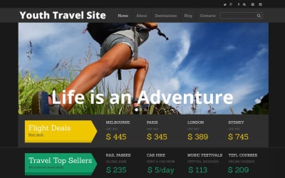Plantilla de sitio web adaptable para agencias de viajes