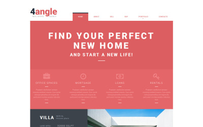 Plantilla de sitio web adaptable para agencias inmobiliarias