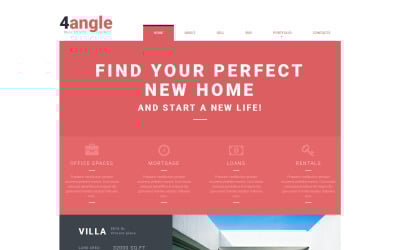 Responsieve websitesjabloon voor makelaars