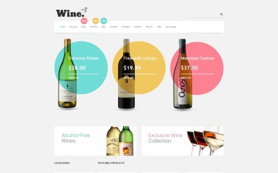 Responsive Wine Store Woocommerce #53096