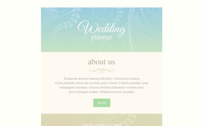 Responzivní Newsletter šablona plánovače svateb