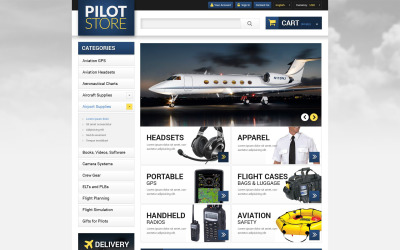 Responzivní PrestaShop motiv "Aviation Equipment" #53097