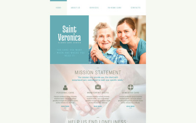 Reszponzív Elders Care Weboldal sablon 53009