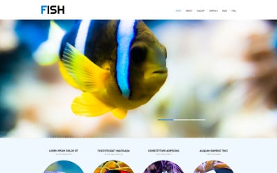 Tema WordPress responsivo a peixes