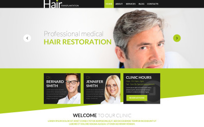 WordPress-tema för hårtransplantation