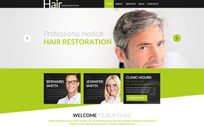 WordPress Theme namens "Haarverpflanzung" #53016