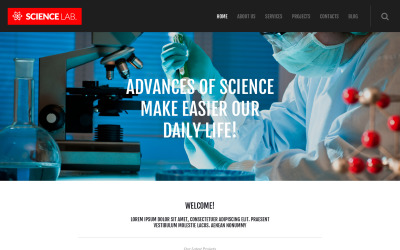 WordPress Theme namens "Wissenschaftslabor" #53090