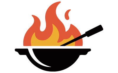 Catering logo design silueta umění
