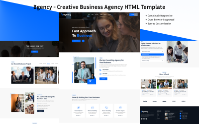 HTML-mall för kreativ företagsbyrå - Bgency Business