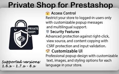 Private Shop for prestashop