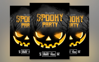 Affiche de fête effrayante et maléfique d&amp;#39;Halloween