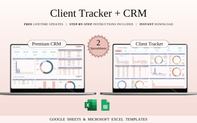 Client Tracker and CRM  | Spreadsheet Templates Excel and Google Sheets