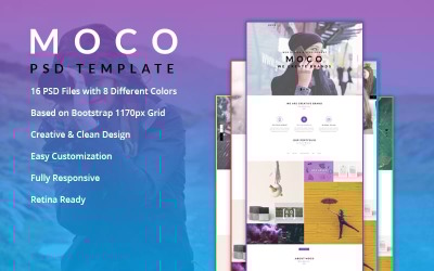 Moco Agency – Kreative einseitige Vorlage