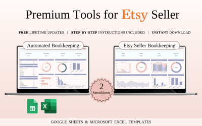 Premium tools voor Etsy-verkopers | Spreadsheetsjablonen voor Excel en Google Sheets