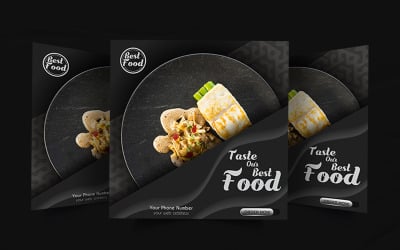 Professional food social media post design