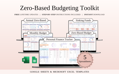 Zero-Based Budgeting Toolkit | Spreadsheet Templates Excel and Google Sheets
