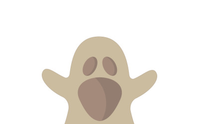 Spooky Halloween Ghost Vector Illustration: Ethereal Phantom Clipart Design